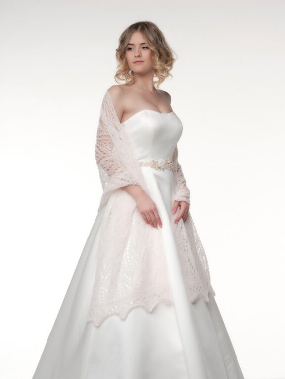 Gebreide stola - S164 blush - € 90