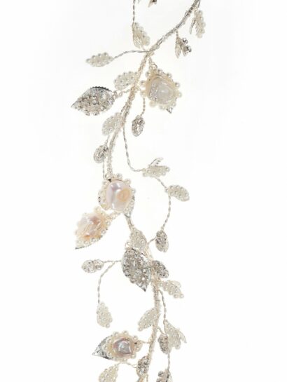 Haarjuweel versierd met parels en strass steentjes – zilver of goud – BB657 – € 120
